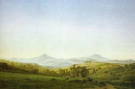 Caspar David Friedrich Bohemian Landscape with the Milesovka France oil painting art